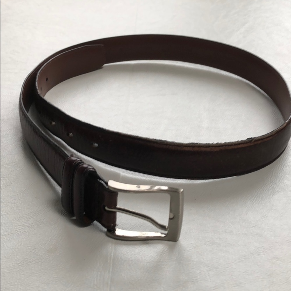 Perry Ellis Brown Full Grain Belt Sz 36